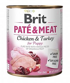 Konzerva Brit 800g Puppy Paté & Meat Chicken & Turkey
