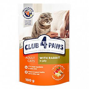 Kapsa Club4Paws CAT 100g with Rabbit in Jelly