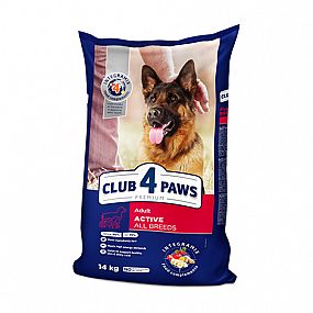 Club4Paws Dog Premium Active 14kg pro dospělé psy