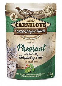 Kapsa Carnilove Cat 85g rich in Pheasant enriched with Raspberry Leaves (CZ)