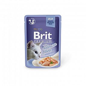Kapsa Brit Premium Cat Delicate Fillets 85g Jelly in Salmon