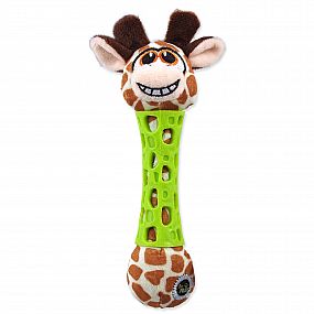 Hračka BeFun žirafa plyšová 17cm s TPR gumou pro štěně 414-10503