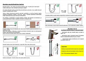 Hadice Fanski flexi nerezová s maticemi o průměru F1/2x3/8F a délce 50cm