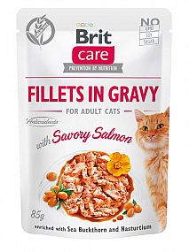 Kapsa Brit Care Cat Fillets in Gravy 85g with Savory Salmon (CZ)