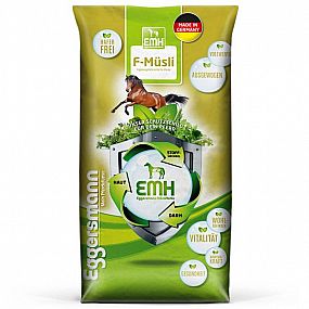 EMH F-Muesli 20kg nízkoproteinové kompletní krmivo bez ovsa pro koně všech plemen a výkonností