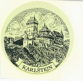 Obtisk Karlštejn černotisk 60mm