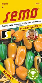 Paprika zeleninová HAMÍK MLSNÉ JAZ oranžová, pro  rychlení i pole, tupý jehlanec