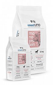 Vincent UNO Dog Adult Pork Grain Free 12kg